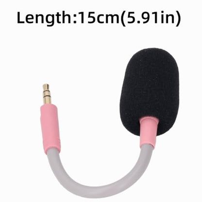 3.5mm Detachable Microphone Flexible Replacement Professional Boom Microphone for Barracuda X Gaming Headset(Pink) - color: Pink