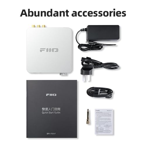 FiiO K11 DAC and Headphone Amplifier for Home Audio or PC, 6.35mm and Balanced 4.4mm, RCA, Coaxial, Optical, 1400mW, 384kHz/24Bit DSD256 (Black) - color: black / black
