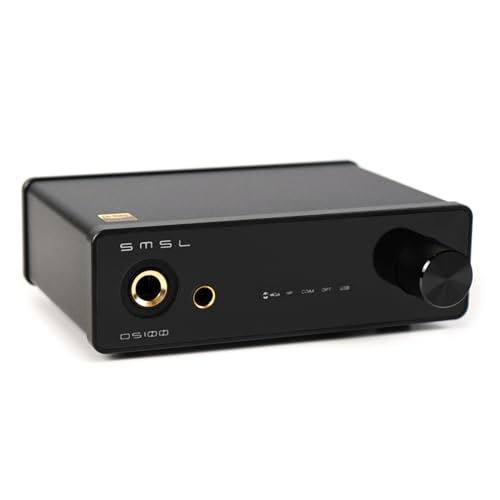 SMSL DS100 MQA CD DAC Headphone Amplifier CS43131 Chip Stereo Audio DAC | 6.35mm & Balanced 4.4mm Headphone USB Optical Coaxial XU316 768kHz/32Bit DSD256 Desktop DAC for PC/Speaker/phoneHome Audio