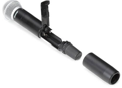 Shure SLXD24D+ Dual Wireless System with SM58 Capsule - G57 Band | Dual system with SLXD4D+ receiver and two SLXD2+ handhelds; Bluetooth monitoring for live vocals - style: SM58 Capsule