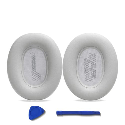 Replacement Ear Pads for JBL E65BTNC/Live 650BTNC/Live 770NC/Live 660NC/Duet NC Headphone, Extra Thick Cushions, Ear Cups Cover, Soft Leather＆Memory Foam Headset Earpads (Gray) - color: Gray