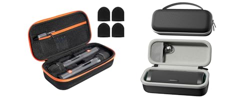 ProCase Microphone Case for JBL Speaker Wireless Two Microphone System Bundle with Hard Travel Case for BolaButty/Beats Pill Portable Speaker