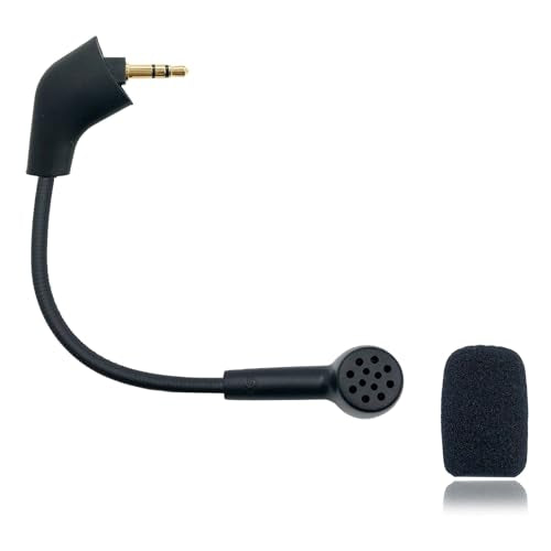 Replacement Game Microphone Compatible with Kingston HyperX Cloud 2 II Pre-2021 1st Version Wired and Core Pro Cloud X for PS4, PS5 Headsets Noise Detachable Game Mic,3.5mm Jack