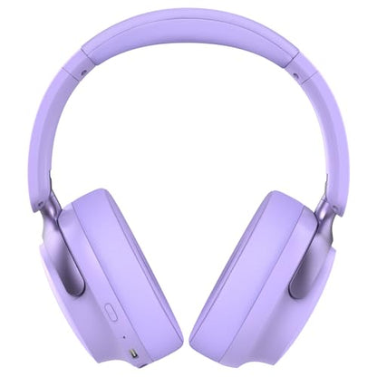 B8 Bluetooth Headphones Over Ear, 6 EQ Music Modes and 50H Playtime Deep Bass Wireless Headphones with Mic, Lightweight Folding HiFi Stereo Headset for iPad/Travel/Tablet/PC/Home Purple - color: Purple