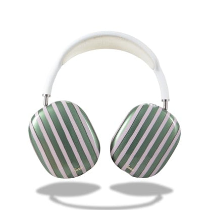 Sonix Protective Case for AirPods Max Headphones - Stylish TPU Hard Shell Ear Cup Covers | Abstract Stripe Sage - color: Abstract Stripe Sage