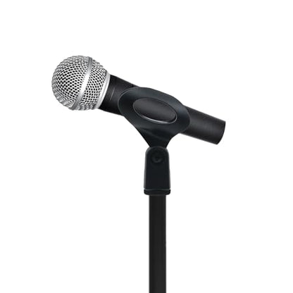 4Pcs Microphone Clip Rubber Flexible Mic Holder, Black, Egg-shaped | Handheld Wireless, Adjustable Angle, Inner Diameter Range 30-50mm - style: Black, Egg-shaped