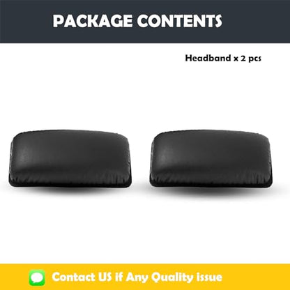Premium Headband Replacement Cushions Compatible with Sennheiser HDR185/RS185,HDR195/RS195 Headphones (2 Pack) Headband with Softer Protein Leather/Memory Foam