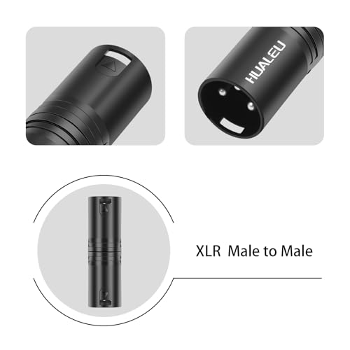 3Pin XLR Male to Male Adapter, Mic,Amplifier, Mixer XLR 3-Pin Microphone Cable Connectors Adapter-2Pack - color: XLR Male to Male