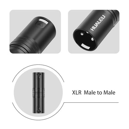 3Pin XLR Male to Male Adapter, Mic,Amplifier, Mixer XLR 3-Pin Microphone Cable Connectors Adapter-2Pack - color: XLR Male to Male