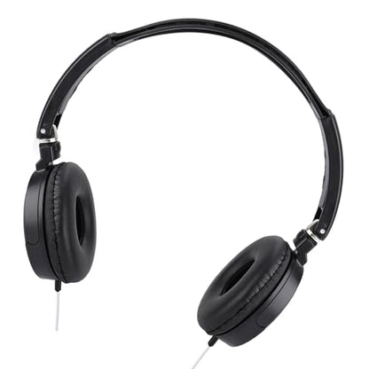 Dioche Foldable Noise Cancelling Headphones, Over-Ear Wired Headset with Stereo HiFi Sound, Compact Lightweight Design for Travel Office Home Use, 3.5mm Blue