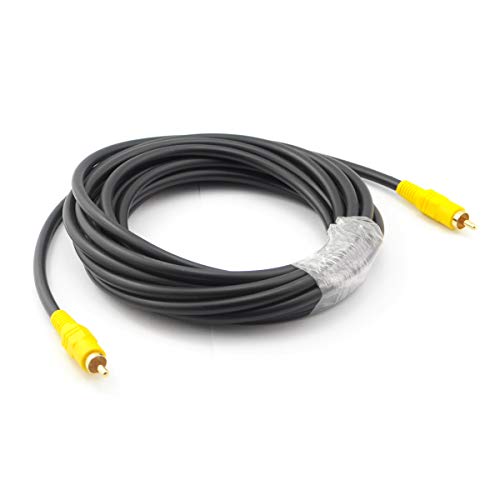 Digital Audio Coaxial Cable,RCA Male to Male Single Plug Cable,Video/Audio Extension Coaxial Cord for Subwoofer Rear View Parking Camera (10M) - size: 10M
