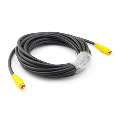 Digital Audio Coaxial Cable,RCA Male to Male Single Plug Cable,Video/Audio Extension Coaxial Cord for Subwoofer Rear View Parking Camera (10M) - size: 10M