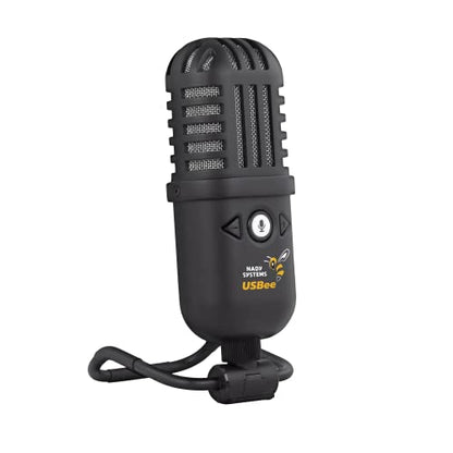 Nady USBee USB Microphone, Computer Condenser Gaming Mic for PC/Laptop, Headphone Output, Volume Control, Plug and Play, LED Mute Button, for Streaming, Podcast, Studio Recording, All Metal