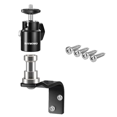 E-Shape Camera Wall Mount with 1/4" Screw and 5/8" Stud | Adjustable metal bracket for wall or ceiling use with cameras, monitors,lights, CCTV and VR base stations. - style: E Shape Wall Mount