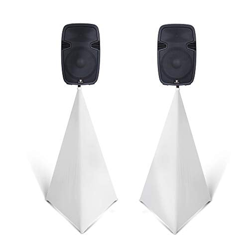 PRORECK Speaker Stand Cover Tripod Stand Skirt Skrim 360 Degree Cover White x 2 - color: TWO PACK-WHITE