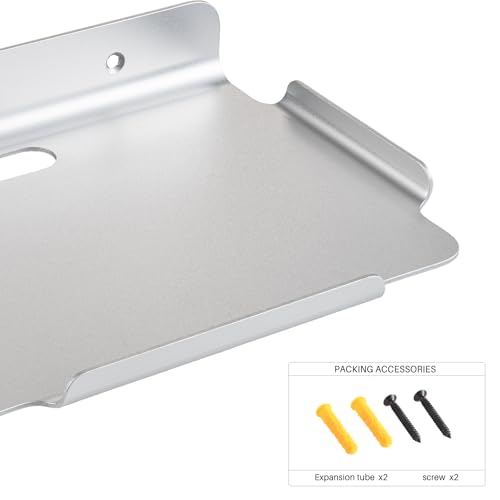 8.5''x6.3'' Deep Metal Floating Shelves,Folating Metal Wall Slelves with Lip for Speakers, Router,Camera,Plants,Wall Mounted Shelves for Bedroom,Bathroom, Living Room,Silver - color: 8.5‘’silver