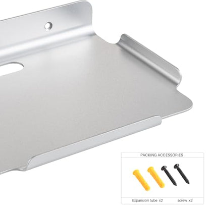 8.5''x6.3'' Deep Metal Floating Shelves,Folating Metal Wall Slelves with Lip for Speakers, Router,Camera,Plants,Wall Mounted Shelves for Bedroom,Bathroom, Living Room,Silver - color: 8.5‘’silver