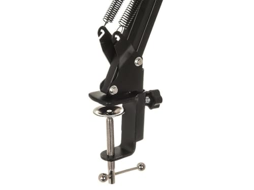StreamEye Boom Arm Mic Stand with Desktop Mount, Detachable Clip, Professional Grade XLR Cable, Microphone Pop Filter and Cable Ties