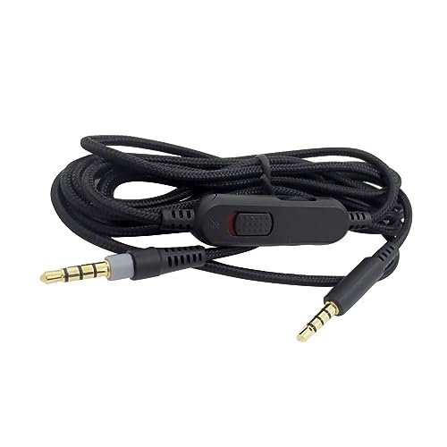 2m Audio Cable for HyperX Cloud Mix Cloud Alpha Gaming Headsets, Coiled Audio Cable Replacement Extension Aux Cord Wire