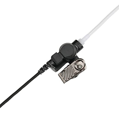 Nylon Braided PTT Surveillance Earpiece for Motorola 2-Pin Radios - style: 1 Pack