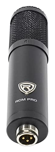 Rockville ROCK-U MINI 2x2 USB Recording Interface Kit with RCM PRO Mic | 24-Bit/192kHz, XLR/TRS Combo and Hi-Z Inputs, 48V Phantom Power, 0ms Monitoring, PRO-M50 Headphones, Shock Mount, 3-Items