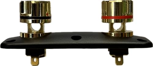 Surge High-Current Audiophile Speaker Terminal – Panel-Mount,15A, Banana/Spade/Bare Wire (Up to 4AWG), Color-Coded Polarity, ABS Housing, Indoor IP20