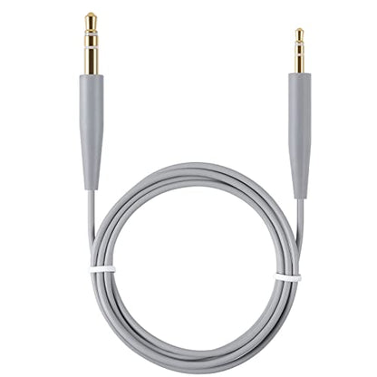 Replacement Audio Cable Cord Extension Wire for Bose QuietComfort QC25 QC35 Headphones with in line Mic Volume Control (No mic Grey)