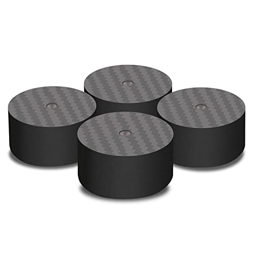 Monosaudio Carbon Fiber Speaker Spike Floor Protectors Speaker Isolation Feet 40x20mm Speaker Spike Floor Protectors Pad Stand for Audio,Speakers,Subwoofers,Amplifier,DAC,PC Case,Turntable(Black) - size: 40x20mm