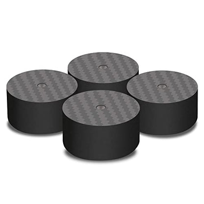 Monosaudio Carbon Fiber Speaker Spike Floor Protectors Speaker Isolation Feet 40x20mm Speaker Spike Floor Protectors Pad Stand for Audio,Speakers,Subwoofers,Amplifier,DAC,PC Case,Turntable(Black) - size: 40x20mm