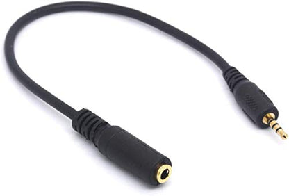 2.5mm Male to 3.5mm Female Cable Headphone Audio Converter | 4 Poles Stereo Adapter(20cm)