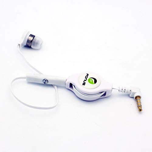Retractable Mono Earphone for Verve Connect, ZMax 11 - Headphone 3.5mm w Mic Headset Handsfree Earbud Earpiece Compatible with Consumer Cellular Verve Connect, ZMax 11