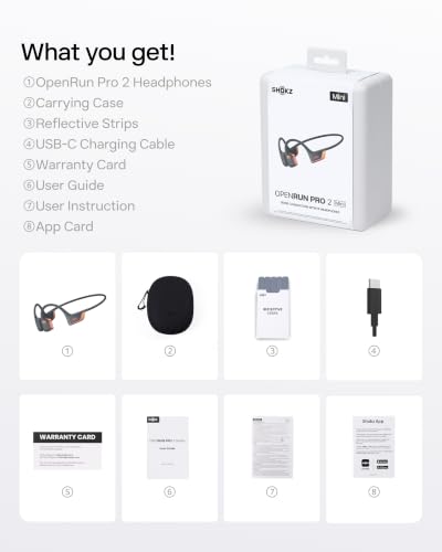SHOKZ OpenRun Pro 2 Bone Conduction Headphone, Rose Gold - color: Rose Gold, size: Standard