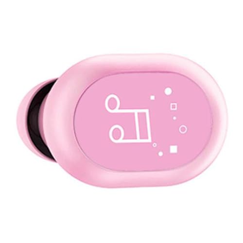 Fabater Single Ear Bluetooth Headset, BT 5.0 3 Hour Playtime Mini Wireless Earbuds, Truck Driver Headset with Touch Control Dual Interconnection IPX4 Sweatproof for Smart Phones PC TV (Pink) - color: Pink