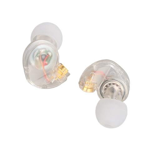 2 Pcs MMCX Interface Replacement Earbud Heads Detachable HiFi Earphone Head with Comfortable Fit for SE215 SE315 SE535(Transparent) - color: Transparent