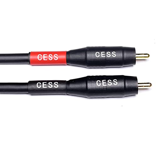 CNCESS Waterproof RCA Male to Male Cable, 2-Pack (6 Inches) - size: 6 IN