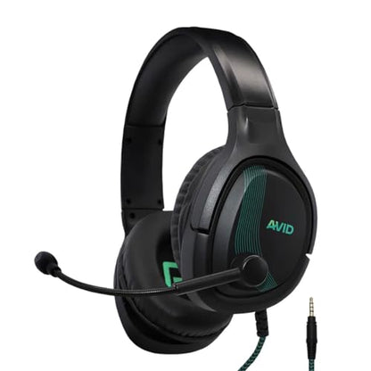 Avid AVIGA™ AP-1000 Gaming Headset, Flip-to-Mute Microphone, Plush Cushion Headband and Over-Ear Cups, 50mm Driver, for PC, Xbox, PS4/5, Mobile, 3.5mm Audio Jack - Black - size: Single