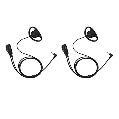 D Shape Clip-Ear Earpiece PTT with Mic Compatible with Motorola Talkabout T200 T400 T600 T800 T260TP MH230R MR350R MS350R MT350R MH230TPR MJ270R FRS/GMRS Two-Way Radios (2 Pcs) - size: 2 Pcs