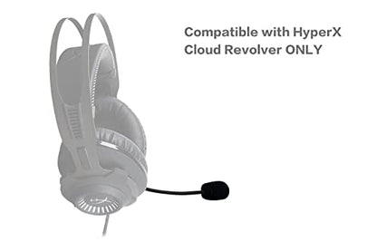 Replacement Game Mic for HyperX Cloud Revolver Headset on PS4 PS5 Xbox One PC, 3.5mm Detachable Boom Microphone