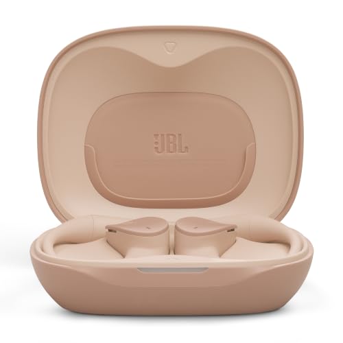 JBL Sense Lite Open Ear Earbuds, True Wireless, Ear Hook Fit - Beige | Water Resistant Sports And Workout Headphones, Up To 8 Hrs Playtime, Clear Calls With Noise Reduction - color: Beige