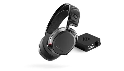 SteelSeries Arctis Pro Wireless Gaming Headset - High Fidelity 2.4 GHz Wireless - Mixable Bluetooth - Non-Stop Dual Battery - OLED Base Station - AI Noise Canceling Mic - PC, PS5, PS4, Mobile - Black - color: Black