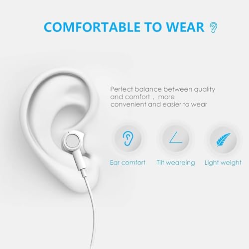 Pcwfbzf 2 Packs USB C Headphones Earbuds Wired for iPhone17/16/15, iPad Pro | Built-in Mic, Noise Cancelling, Volume Control, Ultra Clear Call, Support for iPhone 17/16/15 Series, Android, Galaxy, Pixel - size: 2 Pack