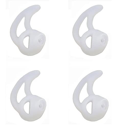 Silicone Fin Ear Mold for Two Way Radio Earpiece Replacement Acoustic Tube | 2 Pairs Large Left Ear, Stabilizer Ear Mold, Fits Acoustic Coil Tube, Two-Way Radio, Police & Surveillance Earpieces - size: Fin Large-Left Ear