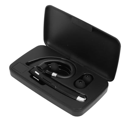 Jiawu Single Ear Bluetooth Headset, Noise Cancelling Dual Mic 180 Deg Rotate Trucker Headset, Wireless Business with USB Adapter for Truck Drivers Business