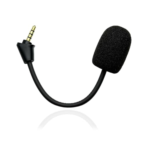 Replacement Microphone 3.5mm Boom Compatible with Kingston HyperX Cloud 2 II Wireless Gaming Headset Noise Cancelling Mic for Xbox One PS5 Switch Mac PC Computer, Black