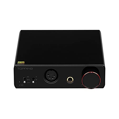 TOPPING L50 NFCA Balanced Headphone Amplifier – 145dB Dynamic Range, 0.00006% THD+N, RCA/TRS Input Pass Through, for IEMs & High-Impedance Headphones (Black)