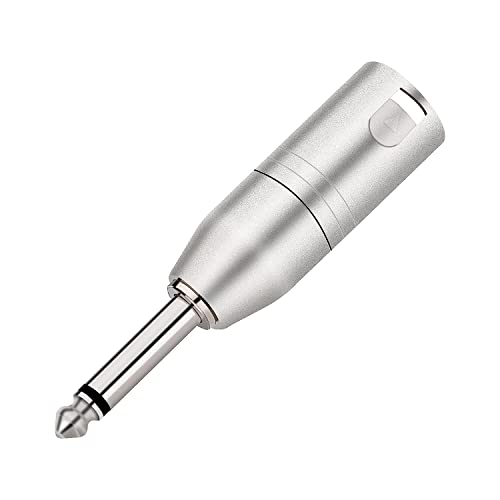 1/4 inch TS Mono to XLR Male Adapter, Unbalanced Quarter Inch TS Mono to XLR Male Converter Audio Connector - 2 Pack - style: 1/4 inch TS Mono to XLR Male Adapter