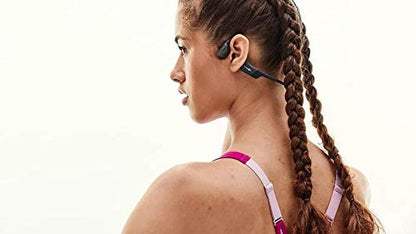 Aftershokz Aeropex (Rebranded as Shokz OpenRun) - Open-Ear Bluetooth Bone Conduction Sport Headphones - Sweat Resistant Wireless Earphones for Workouts and Running - Built-in Mic