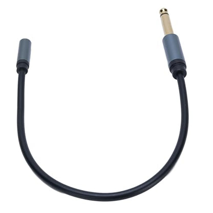 Diyeeni 6.35mm to 3.5mm Headphone Adapter, 1/4 Male to 1/8 Female Stereo Jack Cable, Gold Plated Copper Core 30cm PVC Extension Cord for Guitar, Piano, Amp, Headphones, Smartphone, Tablet
