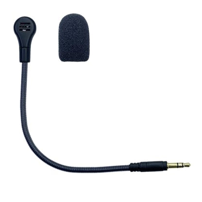 3.5mm Microphone Replacement for Gaming Headsets Universal Detachable Game Boom Gooseneck Noise Cancelling Mic for Mobile Phone PC Laptop PS4, 3-Pole Plug