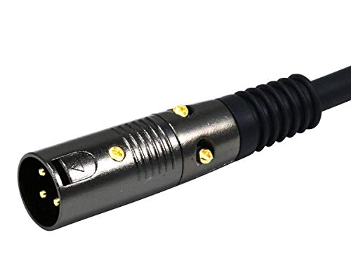 Monoprice 104759 1.5-Feet Premier Series XLR Male to 1/4-Inch TRS Male 16AWG Cable Black - size: 1.5 feet